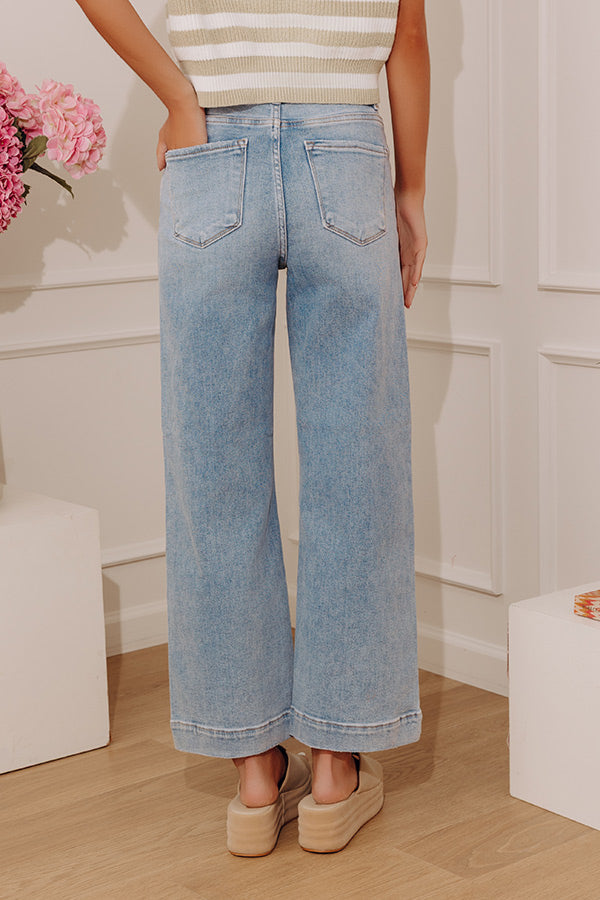 RISEN Sloane High Waist Wide Leg Jeans in Light Wash