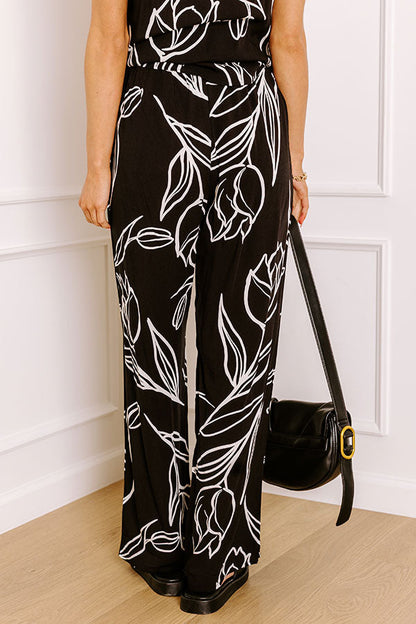 Vacay Bungalow High Waist Pants in Black