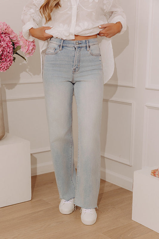 Hidden Jean Logan High Waist Dad Jean in Light Wash