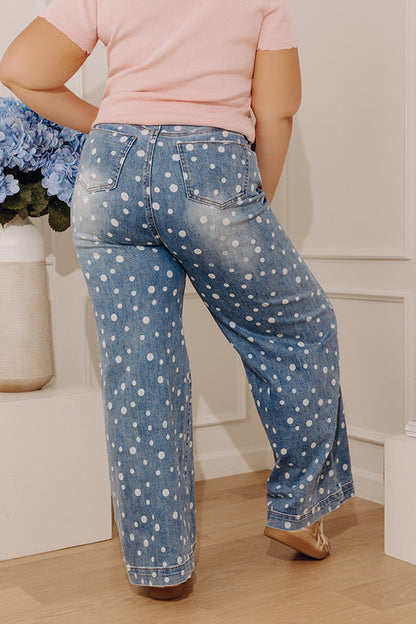 The Dottie High Waist Wide Leg Jeans Curves