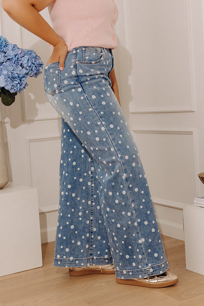 The Dottie High Waist Wide Leg Jeans Curves