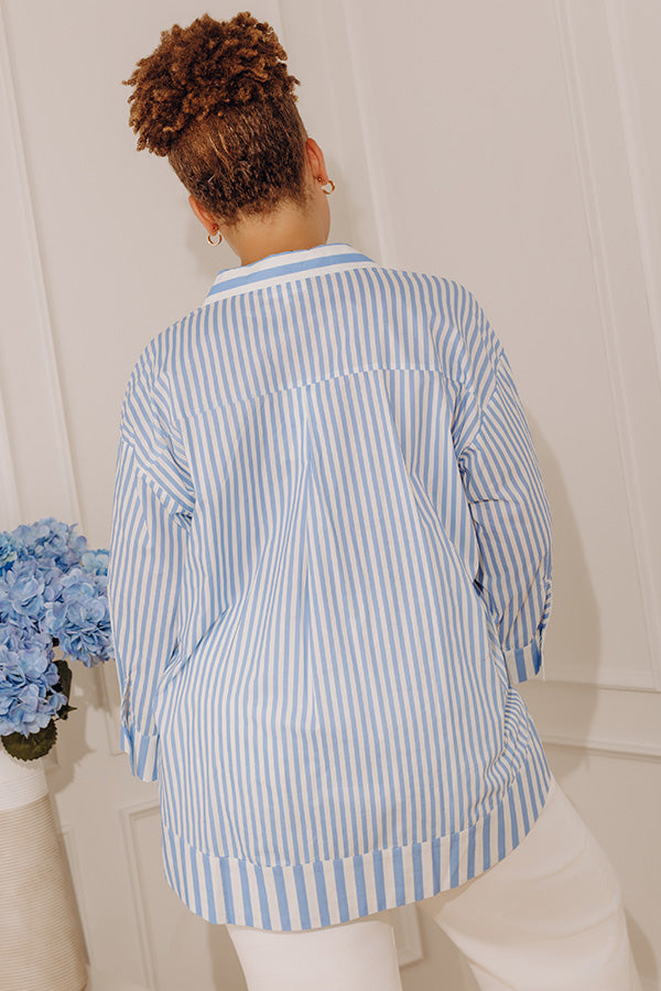 Coastline Chic Stripe Top Curves