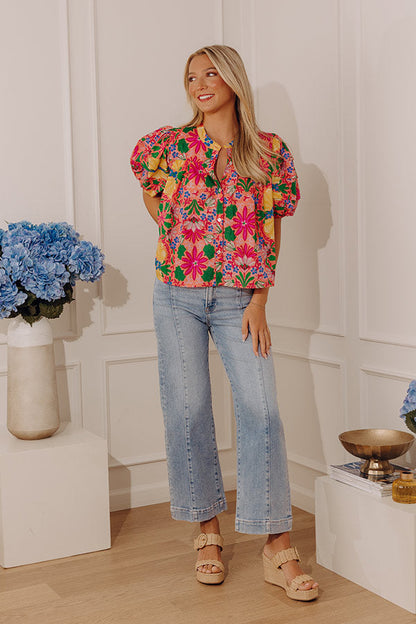 RISEN Sloane High Waist Wide Leg Jeans in Light Wash