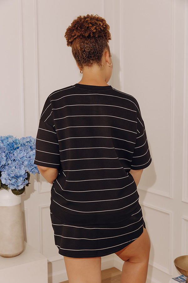 Classic Look Stripe Scuba Top Curves