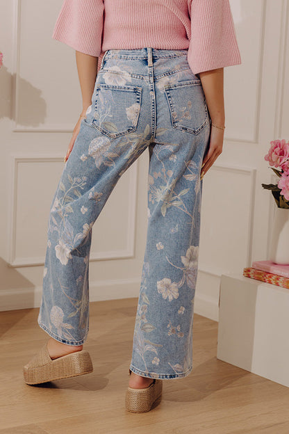 Pick Of The Patch High Waist Floral Vintage Flares